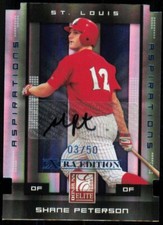 2008 Donruss Elite Extra Edition Signature Aspirations Shane Peterson Auto /50