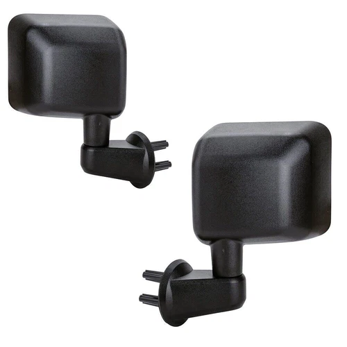 2pcs Mirror Set For 2007-2010 Jeep Wrangler (JK) Both Side Manual Folding Black