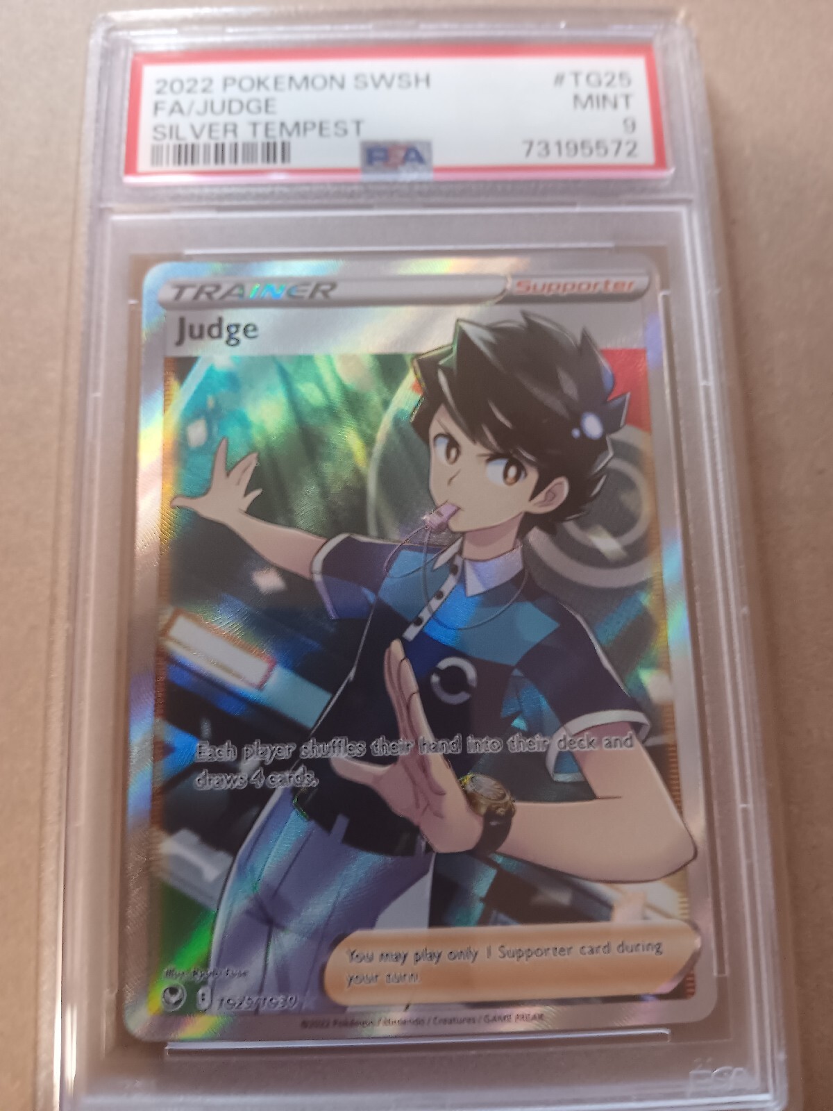 Pokémon Judge Silver Tempest Mint PSA 9 TG25