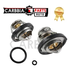 2x Engine Coolant Thermostat Fits Dodge Avenger 2008-2014 Jeep Compass 2007-2017