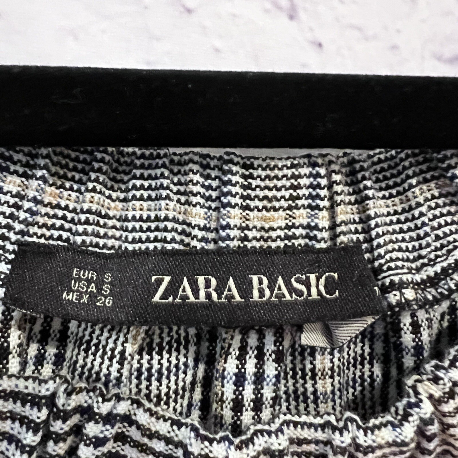 Zara Basic Size Small Plaid Off The Shoulder Puff… - image 8