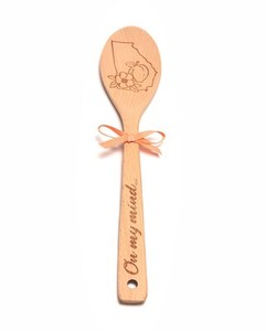 Natural Beech Wood Spoon Georgia On My Mind Peach