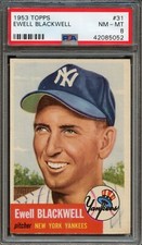 BB - 1953 Topps - #31 - Ewell Blackwell - PSA 8 - NM-MT