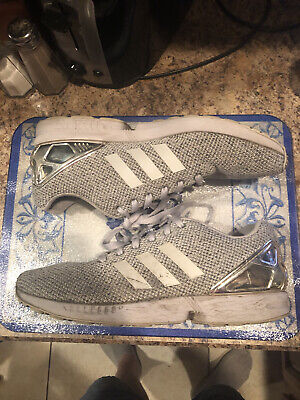 classic adidas ZX flux gray and chrome size 11.5 sneakers | eBay