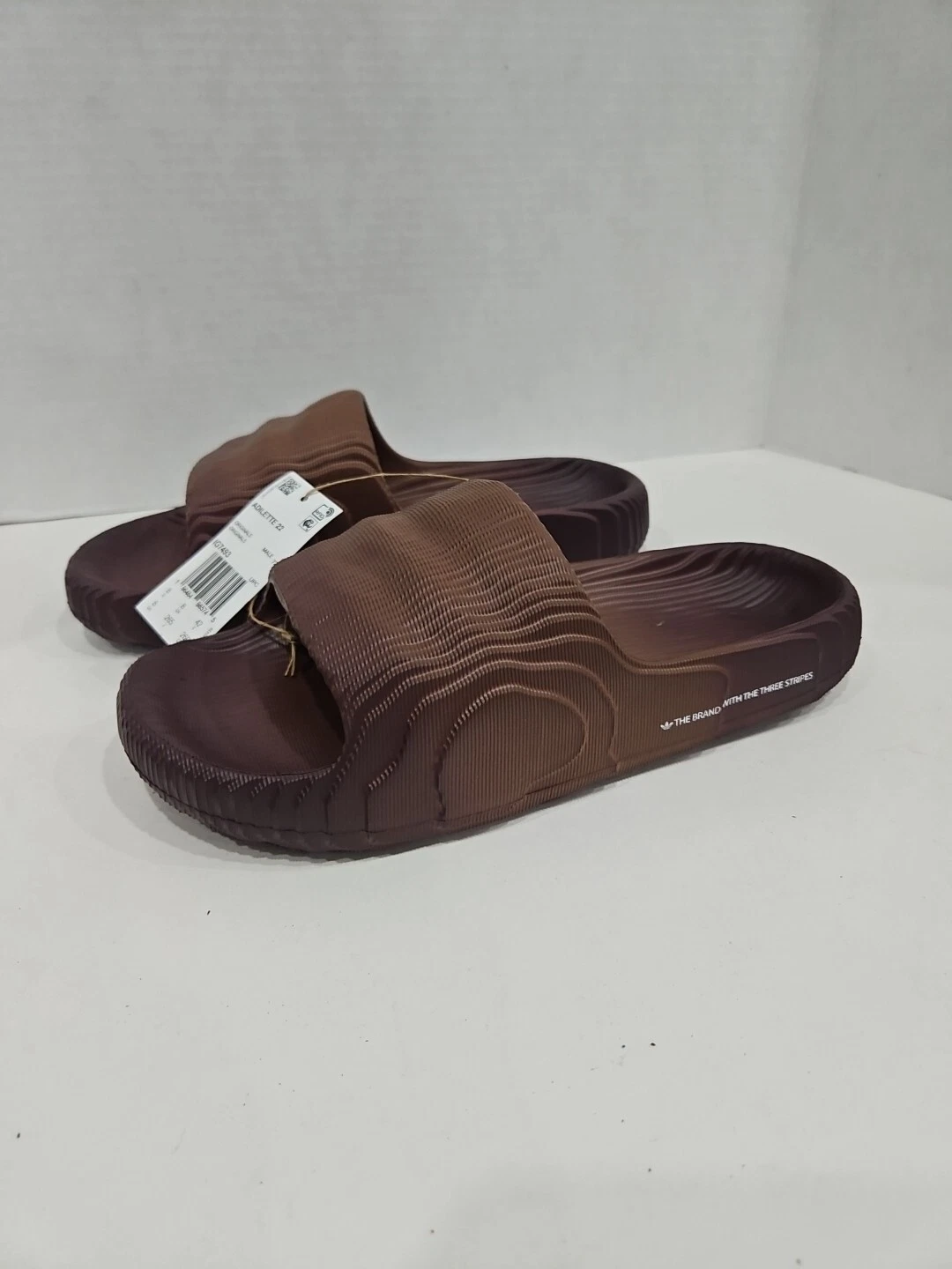 Adidas Adilette 22 Preloved Brown Slides Limited Rare HP6518 da uomo taglia 8