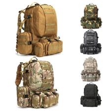 Military Tactical Backpack Large Rucksack Camping Hiking Travel Bags 75L Daypack