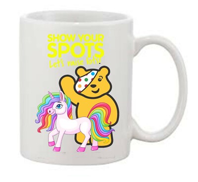 Kinder in Not ''Einhorn'' Pudsey Bär Neuheit bedruckte Tasse