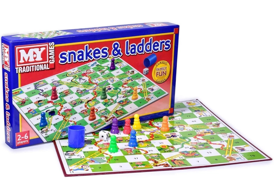 Backgammon Set Kids Family Board Games ,Snakes & Ladders, Draughts, Chess, Ludo - Image 4 of 4