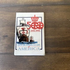 500 Years of America 1492-1992 Mayflower Columbus Ship Magnet