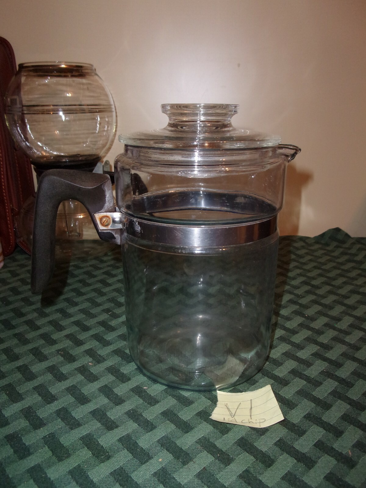 Vintage PYREX Glass 6 Cup Percolator 