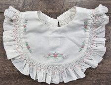 Baby Girl New Sarah Louise Ruffle Pink Rose Baby Bib