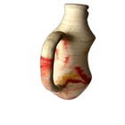 Nemadji Handmade Pottery Red Marbled Swirl Jar Vase Single Spout 8” Vtg USA — photo 5