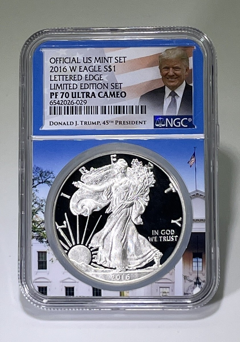 2016ドナルドトランプ大統領銀貨 2016 BU 鑑定済み シルバーイーグルコインDonald Trump肖像