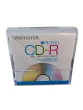 (10) Pack Memorex CD-R 52x 700MB 80 Min. 10PK/PAQ Blank Compact Disc CDs