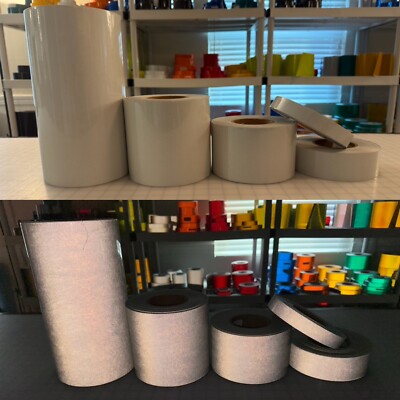 White Reflective Tape 3M 680 Type 1 Scotchlite ELG Reflect White 1'' 2'' 4'' 6'' 12''