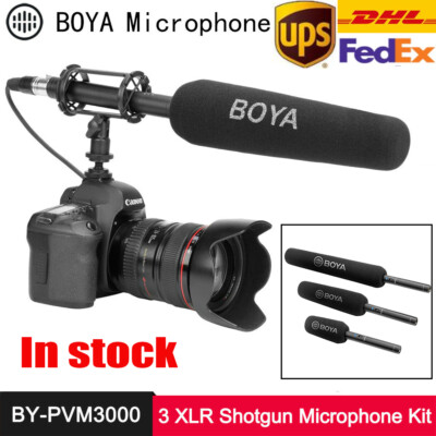 BOYA BY-PVM3000 Shotgun Microphone Supercardioid Condenser Audio Recording Mic 