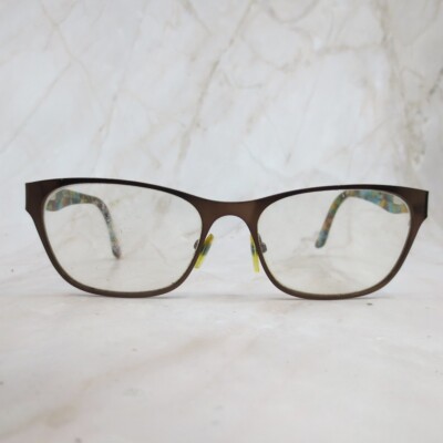 Tempo Eyeglasses Frame WM5104 BR Women's Brown Tortoise Metal Full Rim 52-16-140