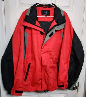 Wohali Performance Outdoor Lifestyle Gear Mens Red Jacket Hidden Hood Sz XL