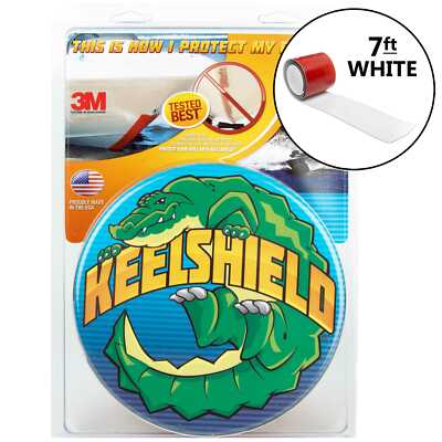 Gator Guards KS-7WHT KeelShield Boat Keel Guard Protector, 5'' x 7', White