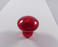 Phoenician Glass Malta 1990 Leonard Sullivan Red Mushroom Paperweight Cover