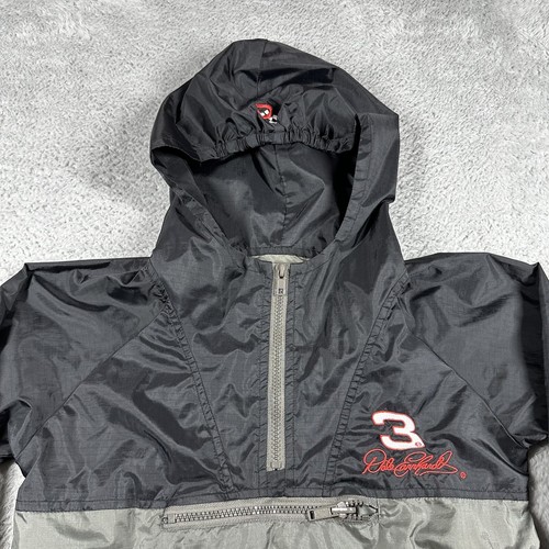 Nascar Jacket Dale Earnhardt Windbreaker Chase Authentics Youth Small Black Gray - Picture 5 of 11