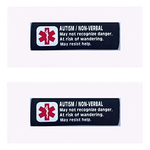 Paquete de 2 fundas de arnés de asiento de auto de alerta médica no verbal para autismo - CUALQUIER COLOR Foto 3 de 4
