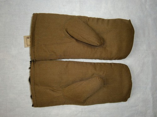 Super Warm Fur Mittens Wool Fleece Russian Army Gloves Soviet Military Surplus - Picture 14 of 61