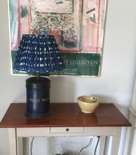 Handmade Blue Cotton Voile Lampshade