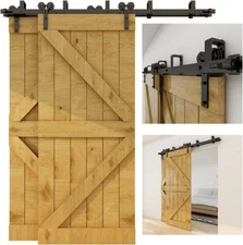 4-20FT Sliding Barn Door Hardware Closet Track Kit for Single/Double/Bypass Door