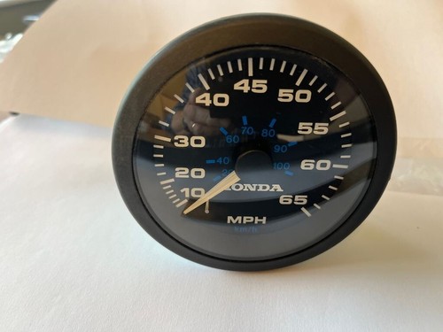 Honda, Marine, Speedo, Speedometer, Gauge Black & White outer MPH Inner KPM - Picture 3 of 6