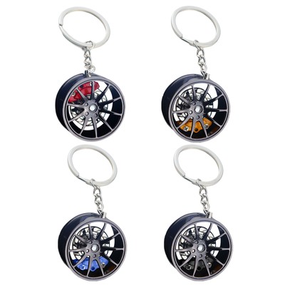 Alloy Wheel Keyring Cars Unique Wheel Hub Car Part Keyring Creative Gift Pendant