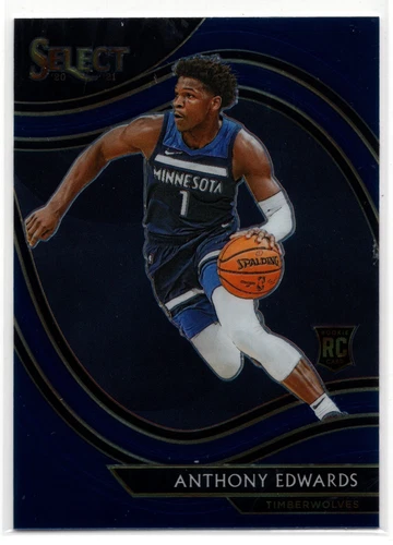 2020-21 Panini Select ANTHONY EDWARDS #300 RC Rookie Courtside Blue