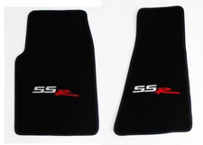 NEW! BLACK Front Floor Mats 2005-2006 CHEVY SSR EMBROIDERED Logo on Both Pair