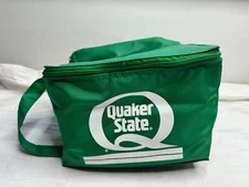 Vintage Green  QUAKER STATE OIL Cooler Lunch Bag PVC Nylon Advertising Offshore