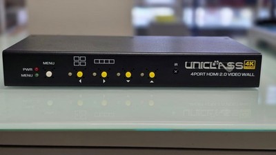 UNICLASS 4 Port HDMI 2.0 Video Wall Controller 4K   2x2 / 1x4