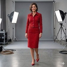 Linda Allard Ellen Tracy Donegal Tweed 2 Piece Blazer Jacket 2P Skirt 4P Suit