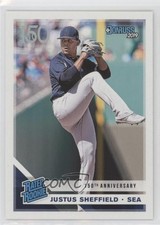 2019 Panini Donruss Rated Rookie 150th Anniversary /150 Justus Sheffield #42 z6b