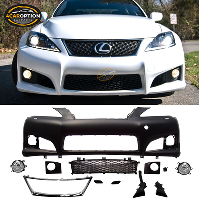 Fits 09-10 IS250 350 ISF Style Front Bumper Conversion No PDC+Fog