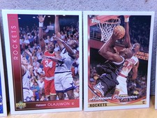 BASKETBALL CARD VINTAGE HAKEEM OLAJUWON VS. SHAQUILLE O'NEAL SPECIAL QUAD DEAL