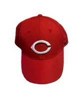 Cincinnati Reds Hat Nike Black Swoosh Genuine Merchandise Red Cap Hat One Size
