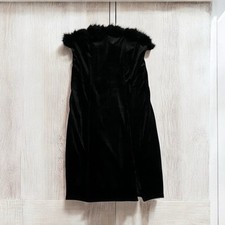 Strapless Sexy Black Velvet Dress Sz Small NWT 4 6 By Fashion Nova