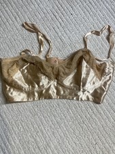 Vintage 1930s Prestige Satin and mesh 36B/C bra