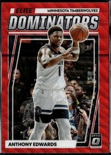 2022-23 Panini Donruss Optic Elite Dominators Red Wave Prizm ANTHONY EDWARDS #23