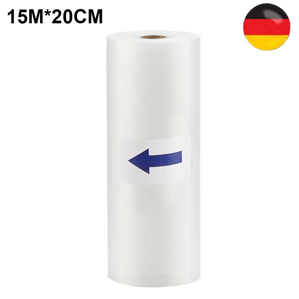 2 Vakuumierrollen 15 Cm X 6 M – Gaufriert, PA/PE, Für Haushalts-Vakuumierer – Lebensmittelecht, BPA-frei, Kochfest Bis 85°C