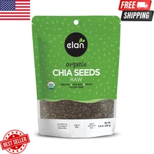 Organic Black Chia Seeds 8.8 oz Non GMO Vegan Gluten Free Superfood Plant Based