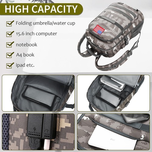 School Backpack for Boys - Camouflage Boys Backpack for Kids Teens Elementary... - Picture 3 of 7