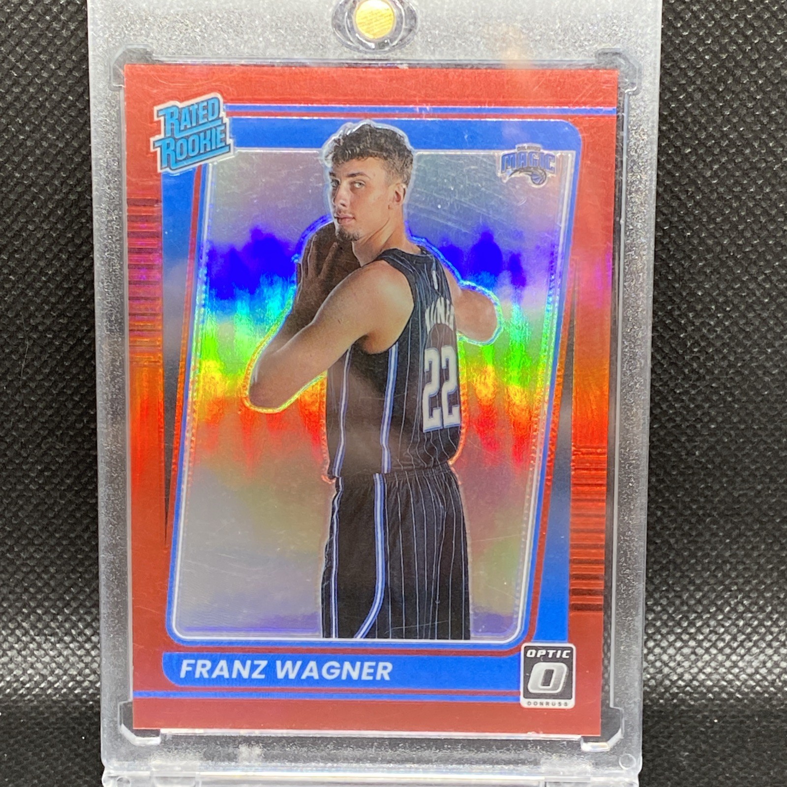 2021-22 Donruss Optic 185 Franz Wagner Red Prizm /99 Rated Rookie RC