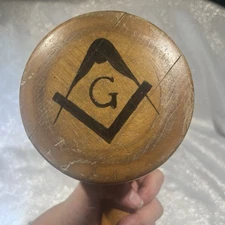Heavy Large  wood  Masonic  gavel From 1950S