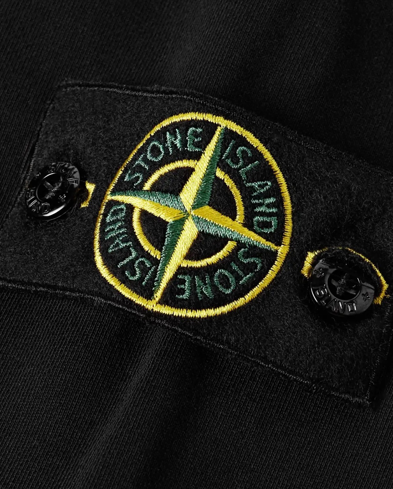 STONE ISLAND BRUSHED COTTON HOODED SWEATSHIRT - v0029 BLACK- SIZE SMALL thumbnail 2