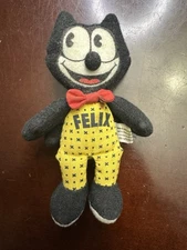 2005 WENDY'S COLLECTABLE FELIX THE CAT RED BOW TIE MINI 5" PLUSH STUFFED TOY